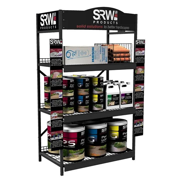 TP Display: Heavy-Duty Hardware Store Display Rack with Metal Shelves - TD112