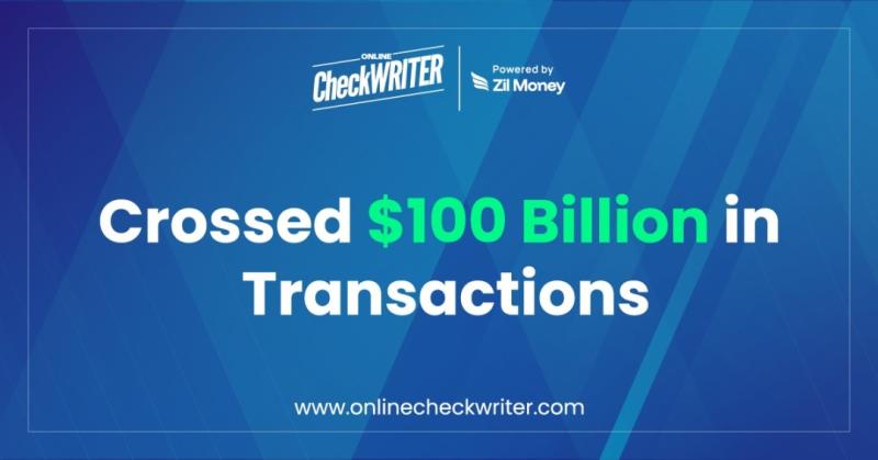 OnlineCheckWriter Surpasses $100 Billion in Transactions, Launches Virtual Card and Global Payment Solutions