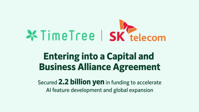 TimeTree Forms Capital and Business Alliance with SK Telecom, Korea's Largest Mobile Operator