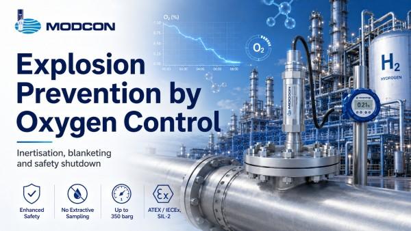Компания Modcon Systems представила оптический анализатор кислорода MOD-1040 для прямого измерения в промышленных процессах