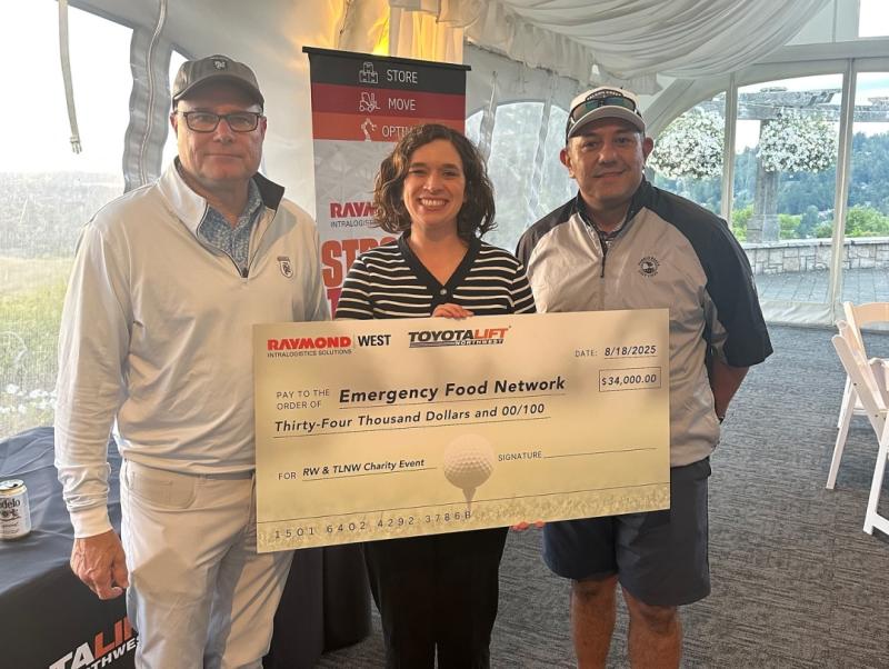 Raymond West Intralogistics Solutions Raises $68,000 for Food Lifeline and Emergency Food Network at Annual Golf Tournament