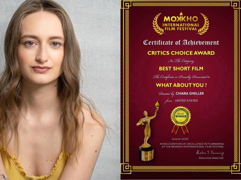 Actress Chiara Gheller Wins Best Director for
