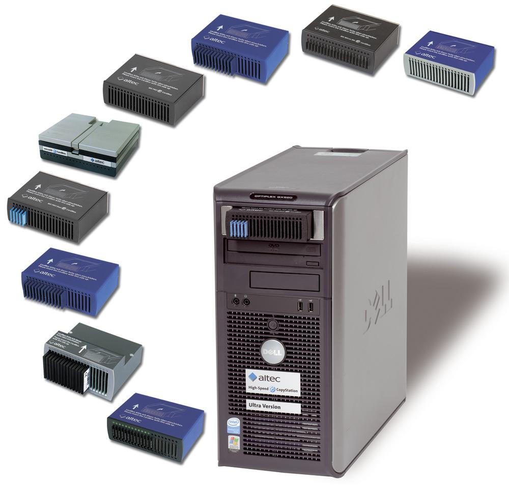 altec "High-Speed CopyStation Ultra" Flash Media copy system for 13 different Flash Card types with 10 various CardBox modules