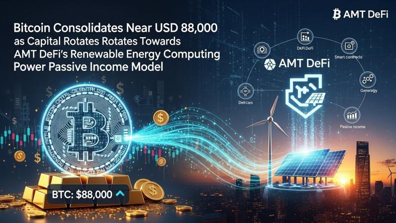 Bitcoin Consolidates Near USD 88,000 as Capital Rotates Toward