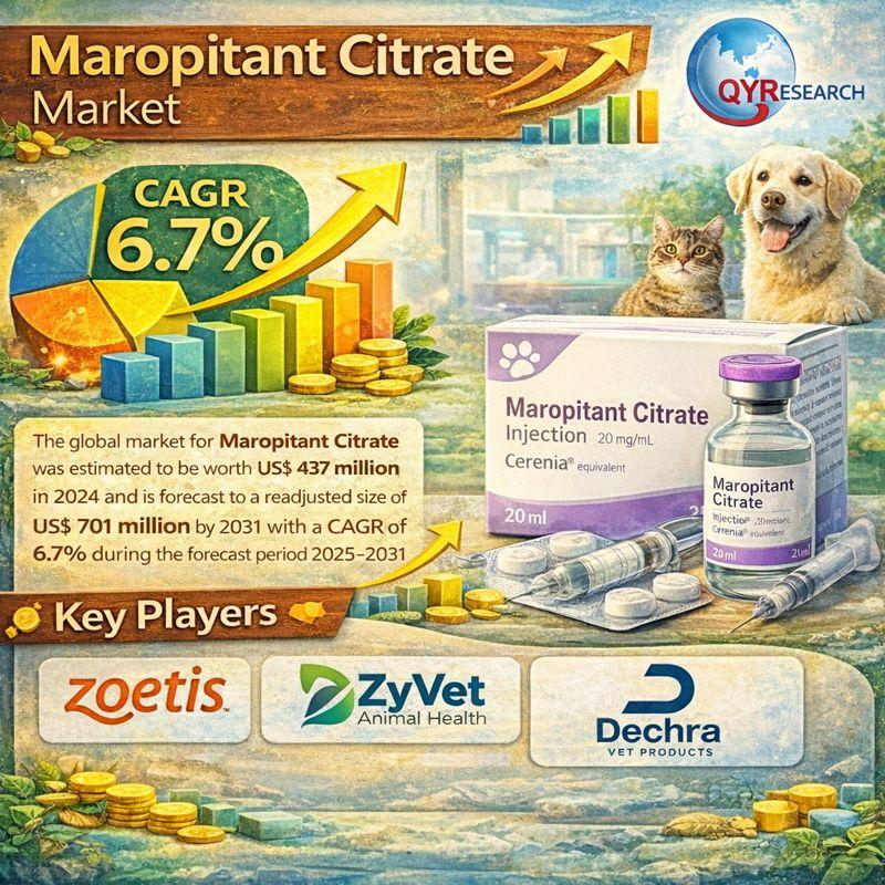 Maropitant Citrate Market to Reach US$ 701 Million by 2031,