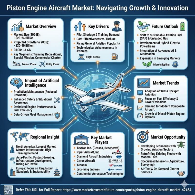 Piston Engine Aircraft Market Size with 30.52 USD Billion