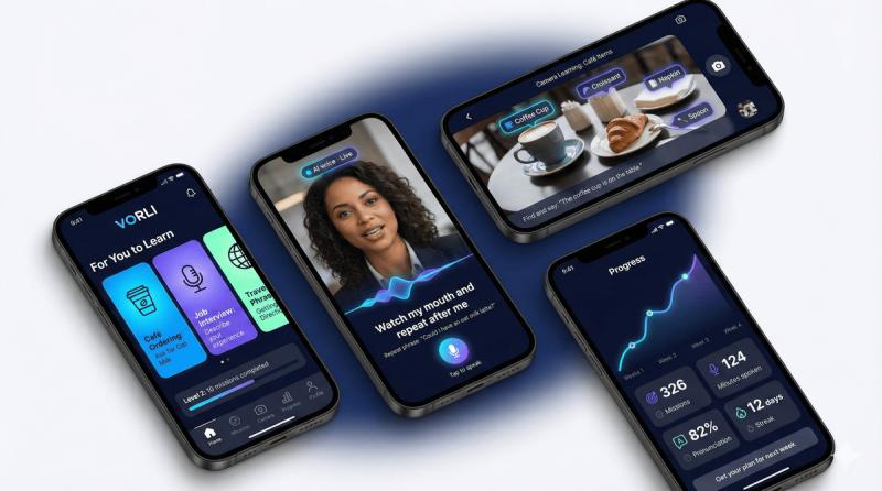 VORLI: The world's first AI-Native Language Tutor with Real-Time Lip-Sync. Live on Kickstarter.