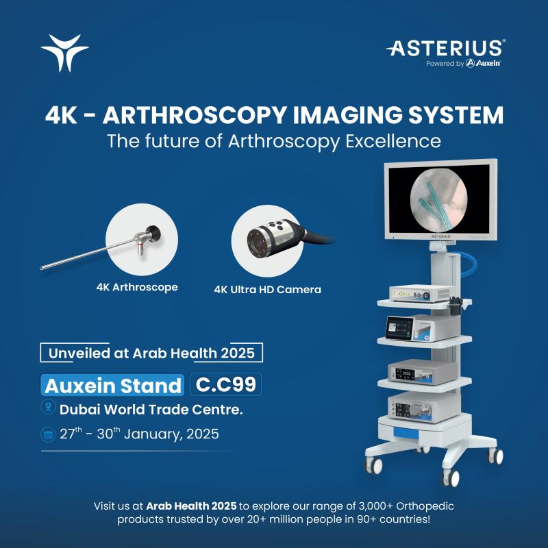 Auxein Medical Unveiled 'Asterius' - Revolutionary Arthroscopy Range at Arab Health 2025: Transforming Surgical Precision