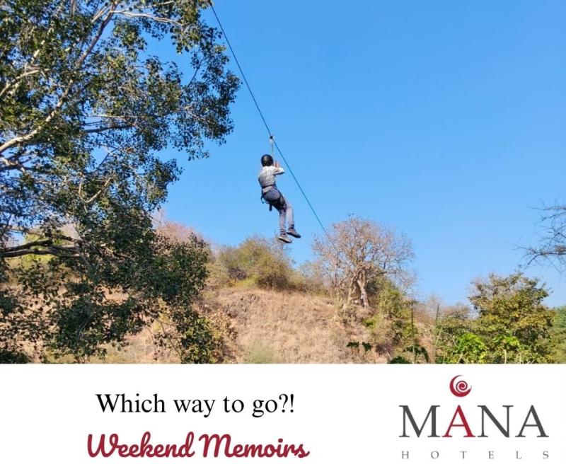 Zip lining in Ranakpur