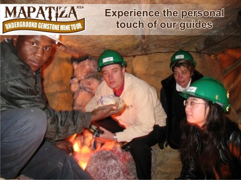 Rare public-access underground gemstone mine tour in Midrand, South Africa