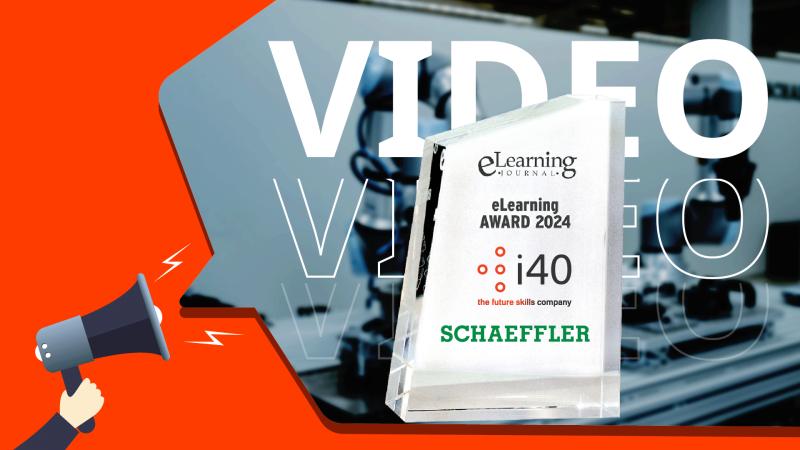 Global video-based training for digitalization by i40 and Schaeffler wins eLearning Award 2024