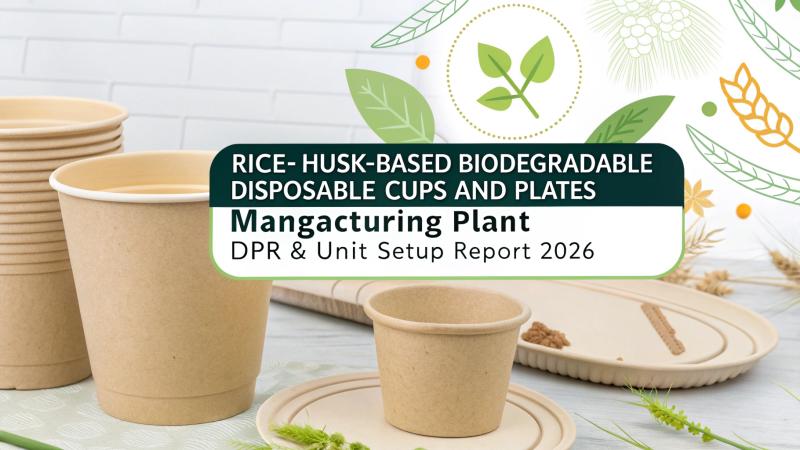 Rice Husk-Based Biodegradable Disposable Cups and Plates