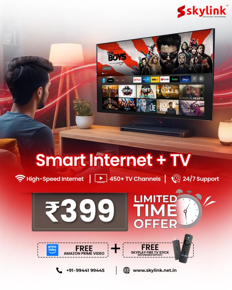 Skylink - Connecting communities with future-ready fiber and IPTV solutions.