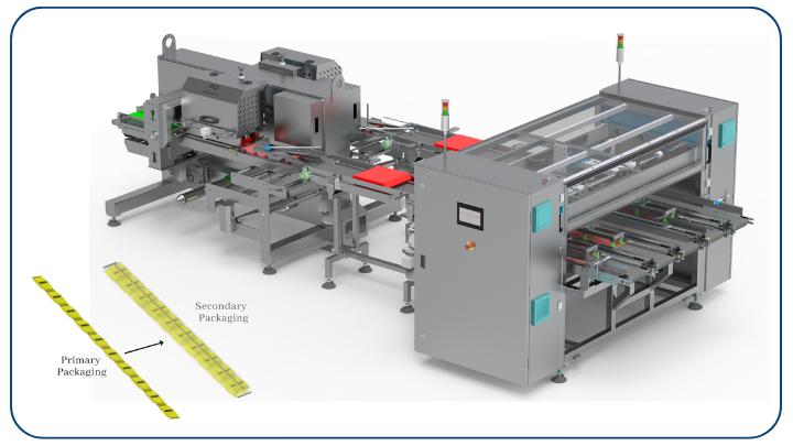 Infinity's Secondary Packaging Machine for Multitrack VFFS IMS-800/IMS-600