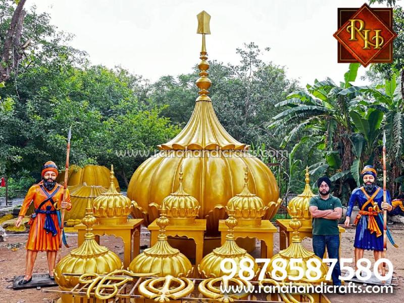 Exquisite Gurdwara Sahib Domes & Palki Sahib - Crafted for Sikh Heritage with Quality & Precision. #SikhArchitecture