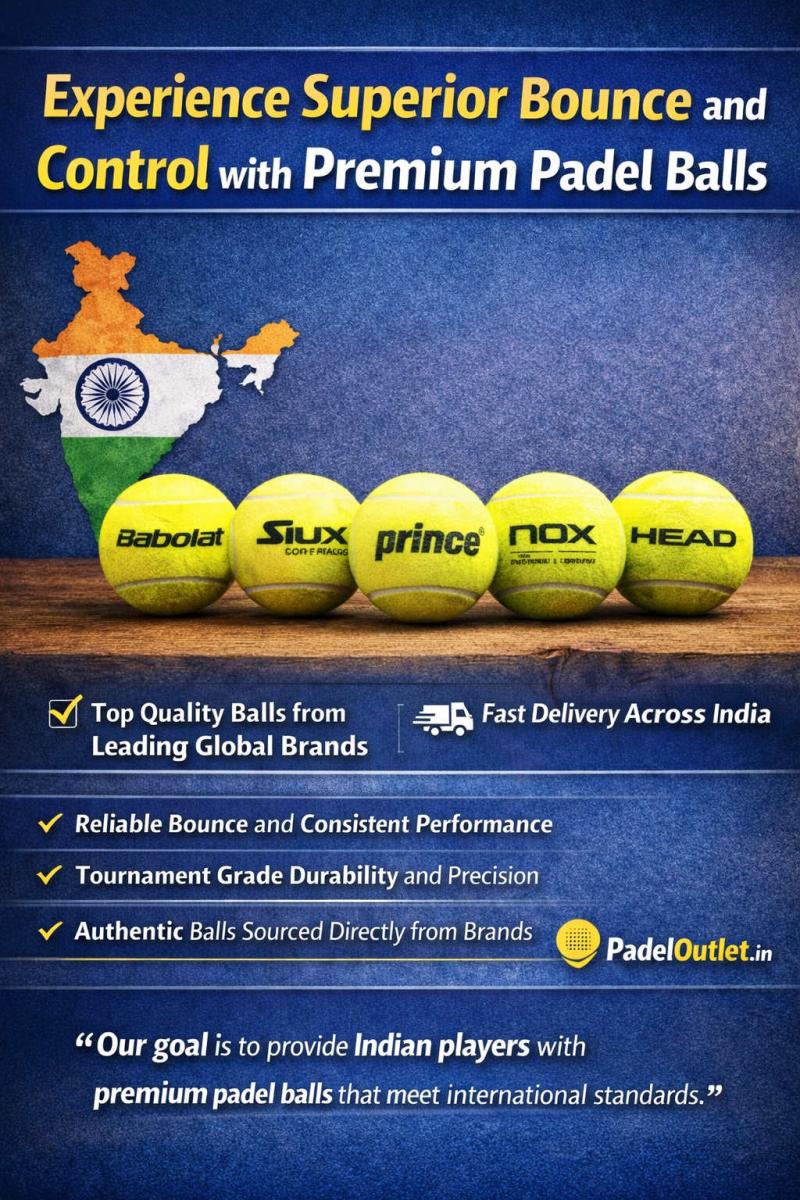 Premium padel balls now in India with superior bounce, control and fast delivery for every match.
