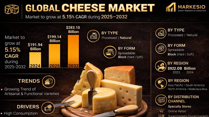Global cheese consumption continues robust growth as demand shifts toward specialty, premium, and convenient dairy products across