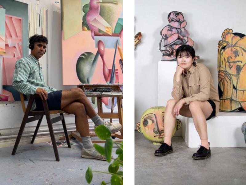 Artists Pablo Benzo (left) and Soojin Choi (right)