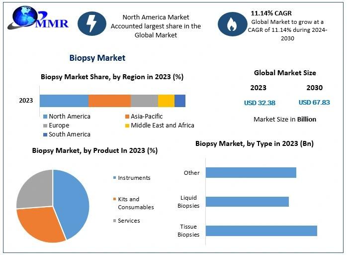 Biopsy Market to reach USD 67.83 billion Bn by 2030, emerging at a CAGR of 11.14 percent and forecast 2024-2030