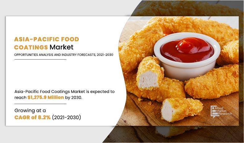 Asia-Pacific Food Coatings Market 2022-2030 | DPS/Dutch Protein & Services B.V., Kerry Inc., McCormick & Company, Inc., Continental Mills, Inc., TNA Australia Pty Limited, Bowman Ingredients, Cargill, Bühler AG, Dumoulin, GEA Group, and JBT Corporation.