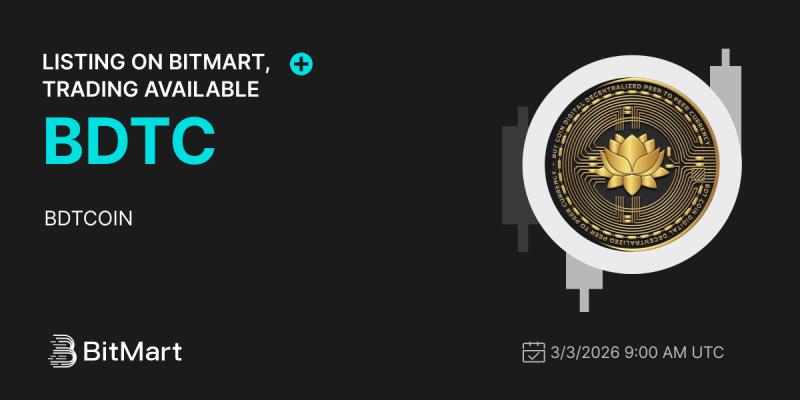 BDTCOIN Secures Listing on BitMart Exchange, Eyes Seeking