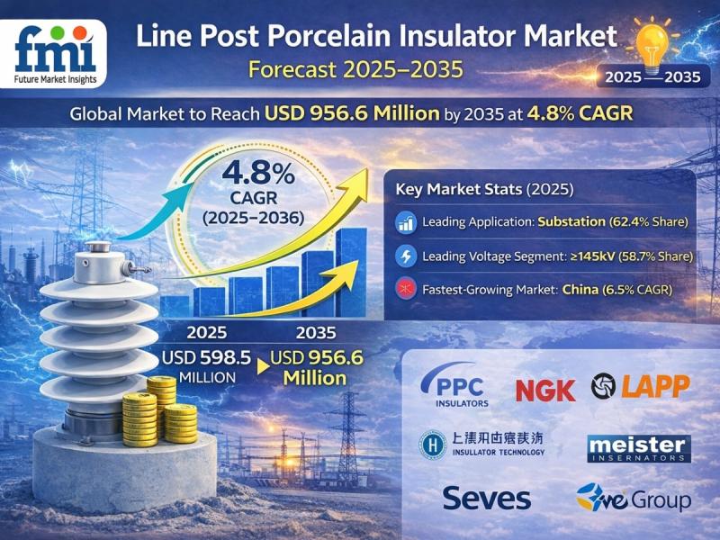 Line Post Porcelain Insulator Market Forecast 2025-2035 :