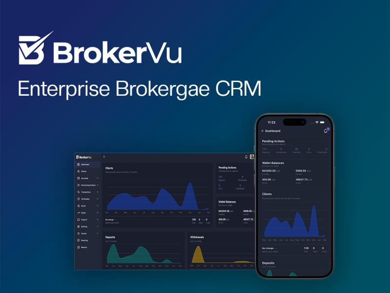 A modern SaaS CRM and operations platform enabling brokerage firms to manage clients, trading accounts, IB networks, transactions,