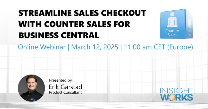 Streamline Sales Checkout with Counter Sales for Business Central