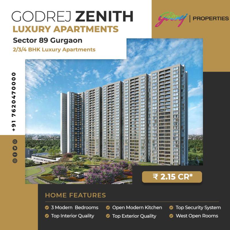 Welcome to Godrej Zenith Sector 89 Gurgaon, where luxury meets tranquility in the heart of Gurgaon.
