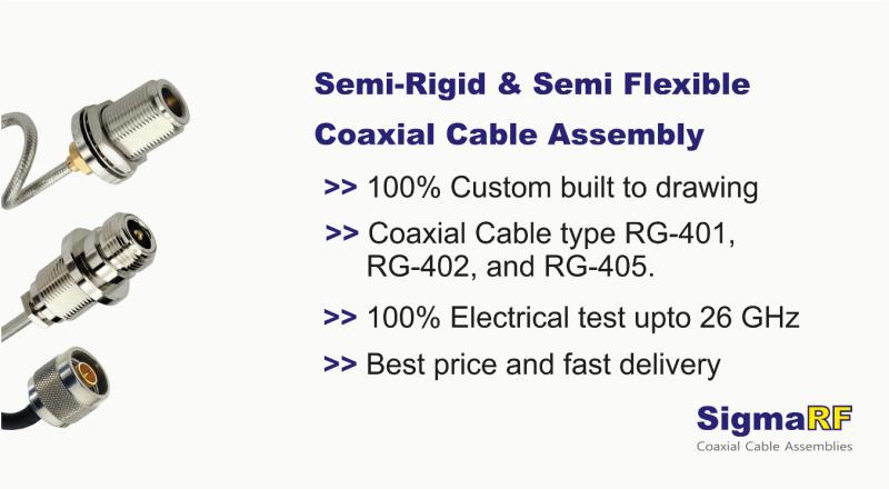 SigmaRF coaxial cable assembly manufacturer