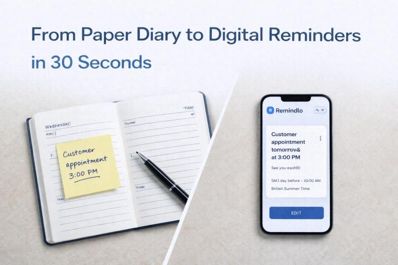 Convert your paper diary into digital contact in 30 seconds