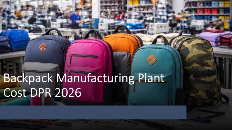 Backpack Manufacturing Plant DPR & Unit Setup - 2026: Machinery