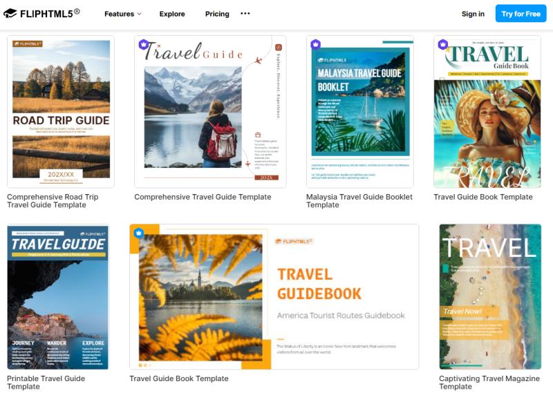FlipHTML5 releases a travel guide book template collection to streamline the process for creating interactive travel guidebooks.