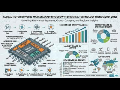 Global Motor Driver IC Market Growth Supported by EV Adoption as Toshiba Corporation and ROHM Intensify Compet