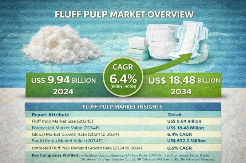Fluff Pulp Market Fueled by Hygiene Awareness and Population