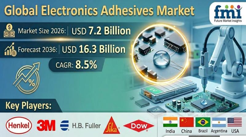 Global Electronics Adhesives Market to Hit USD 16.3B by 2036,