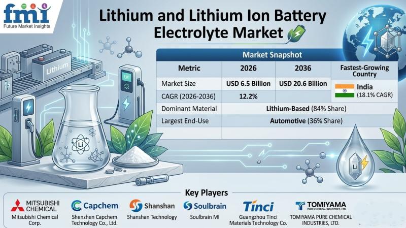 Global Lithium-Ion Electrolyte Market Expands Rapidly | India