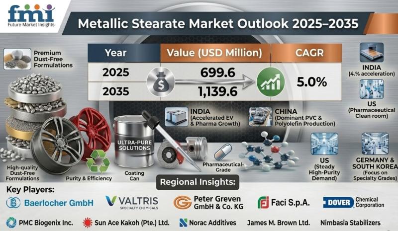 Metallic Stearate Market Outlook 2025-2035: Asia-Pacific