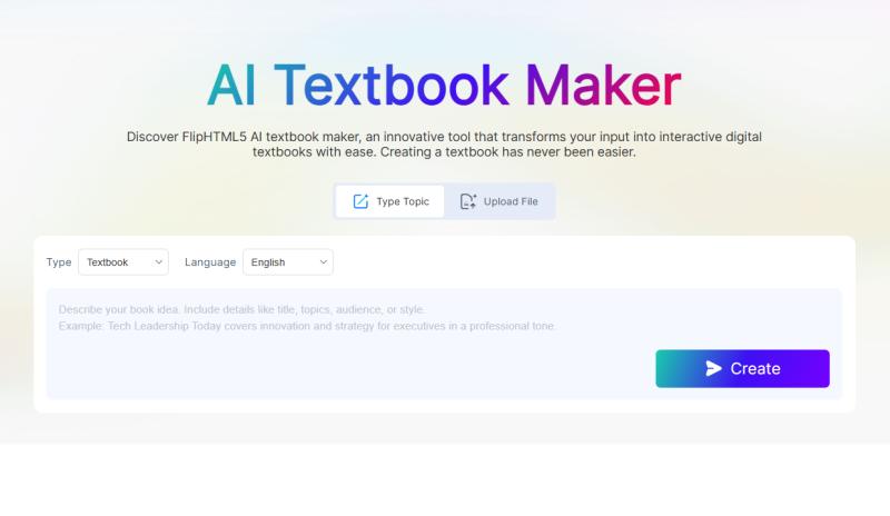FlipHTML5's AI textbook creator creates engaging digital textbooks.