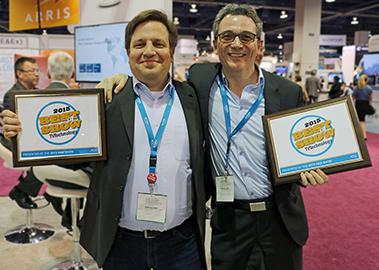 Stefan Eckardt (left) and Christian Schneider are delighted to receive the 'NAB Best of Show' Awards