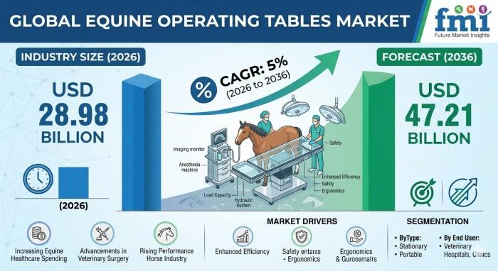 Equine Operating Tables Market to Reach USD 47.21 Billion