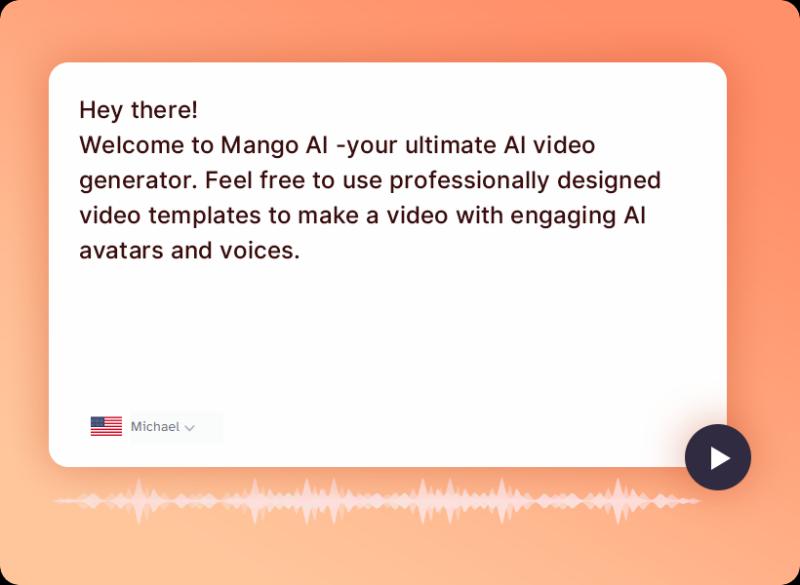 Mango Animate's AI video animation generator with text-to-speech features.