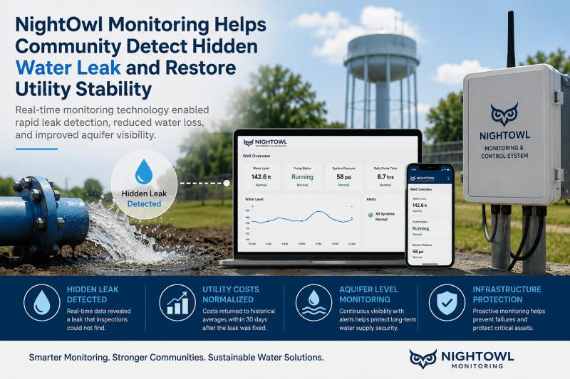 NightOwl Monitoring Helps Community Detect Hidden Water Leak