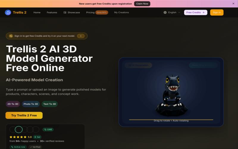 Trellis 2 Launches Free AI 3D Model Generator for Text-to-3D