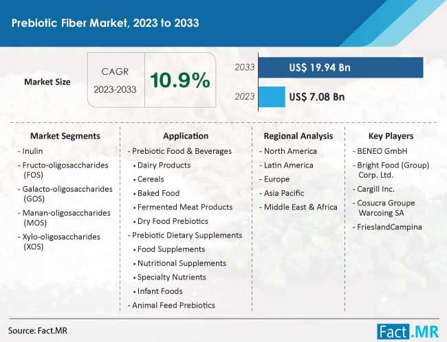 Prebiotic Fiber Market Is Set To Reach US$ 19.94 Billion By 2033: