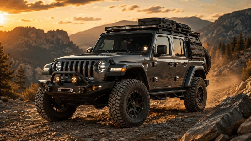Maiker Auto Releases LED Flood Lights and Auxiliary Lights for Jeep Wrangler Night Trail Use