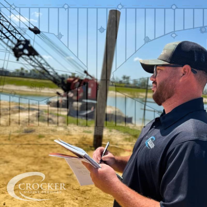 Joshua Pleasent conducting a proactive waterfront inspection to help protect Southwest Florida homes before hurricane season.