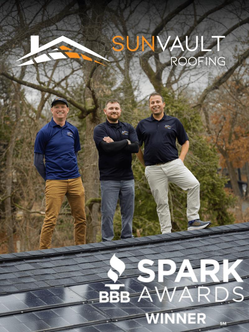 Sun Vault Roofing wins BBB Spark Award for Ethics 2026