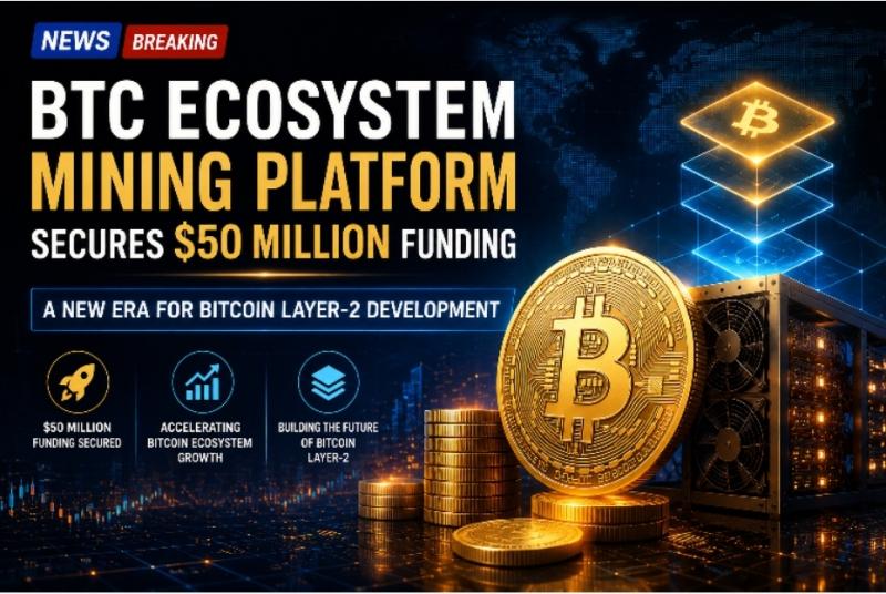BTC Ecosystem Mining Platform Secures $50 Million in Funding: