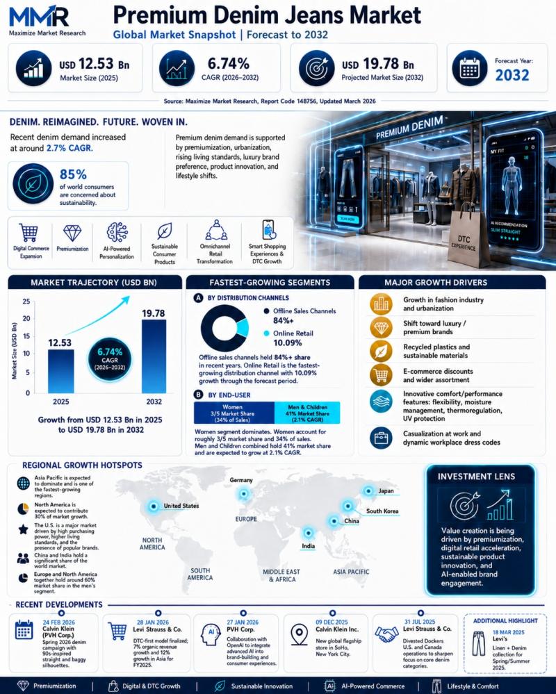 Premium Denim Jeans Market at USD 12.53 Bn in 2025 to Reach USD
